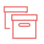 Icône représentant 2 boîtes pour illustrer la solution logistique et livraison chez Reprotechnique